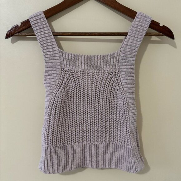 Wilfred Tops - Wilfred| Aritzia Caumont Taupe Crochet Knit Top Sz XS